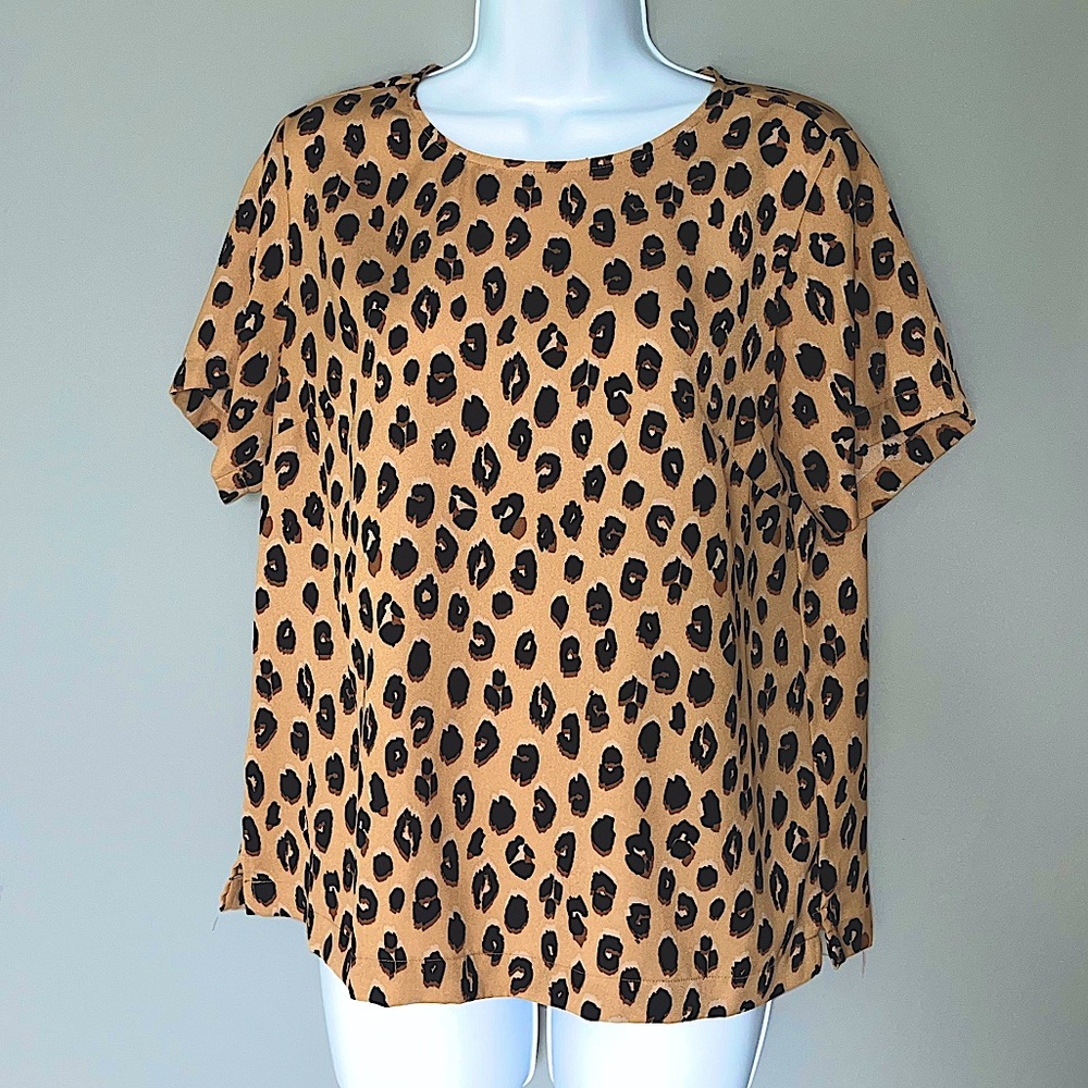 A New Day from Target Womens Leopard print short sleeve top - Size Medium